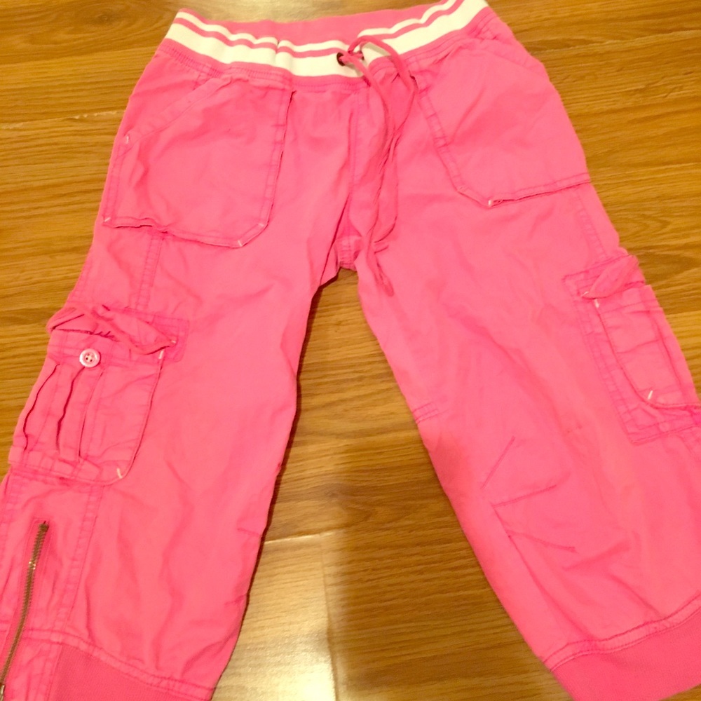 Pink cargo shorts- Cute for little girls